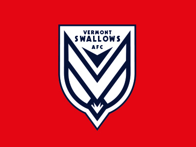 Vermont Swallows animals badge bird football soccer swallows