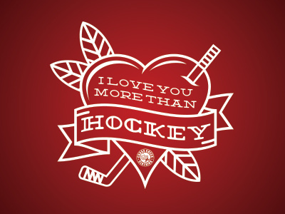 Love You More Than Hockey cross check clothing heart hockey ice hockey sportsapparel valentines day