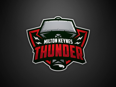 Milton Keynes Thunder hammer ice hockey milton keynes sports branding thor thunder vector