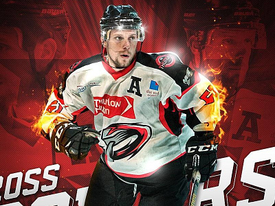 MK Thunder 17-18 Promotional Graphics flames graphics hockey player ice hockey mk thunder promotional graphics sports branding sports graphics sports promotion