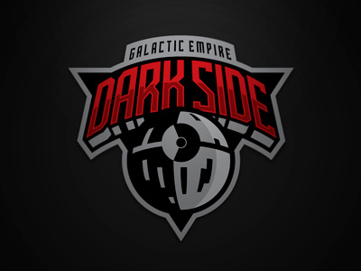 Galactic Empire Dark Side dark side death star galactic empire illustration logo red vector