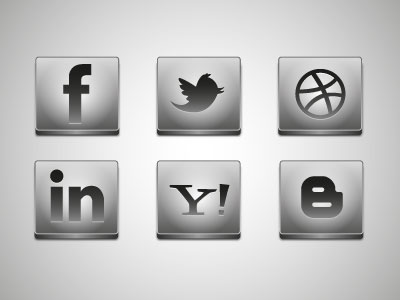 Metal Social Icons by Andy Hall on Dribbble