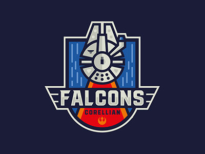 Falcons corellian falcons han solo logossportslogos sport star wars