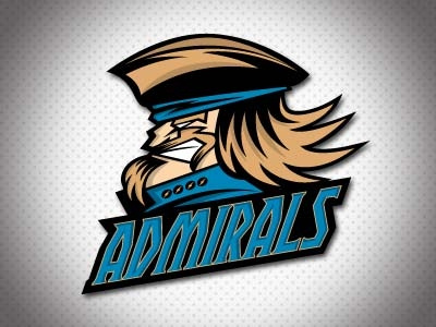 Admirals ice hockey illustration logos sports vector