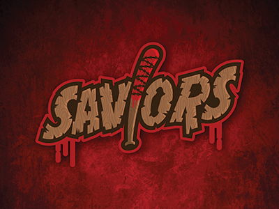 Saviors drawn jerseys lucille neganhand saviors typebloodgeeky walking dead