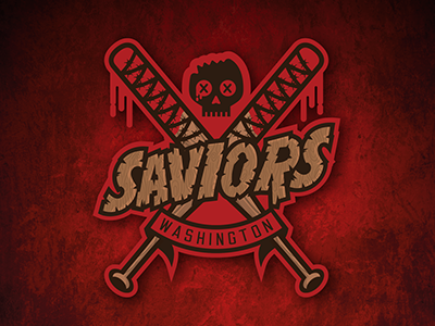 Saviors Secondary Logo batskull bloodgeeky deadbaseball jerseys jerseyswalking lucille negan saviors type