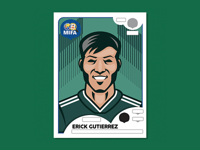 MIFA Erick Gutierrez - Mexico 2018 album book cup football mifa panini russia soccer sticker world