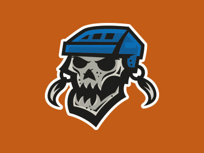 Hockey Skull hockey ice hockey skull sticker