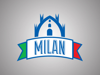 Milan illustration logos vector