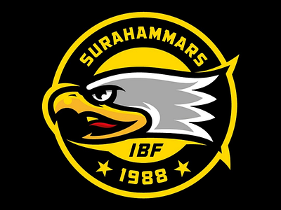 Surahammar IBF eagle floorball logo design sports sports branding