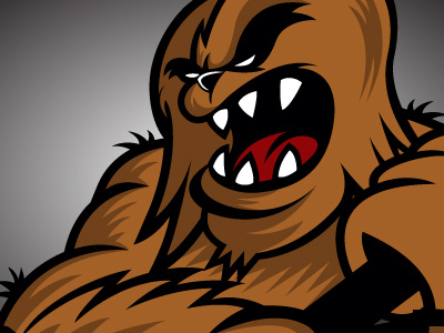 Chewbacca version 3 illustration logo vector