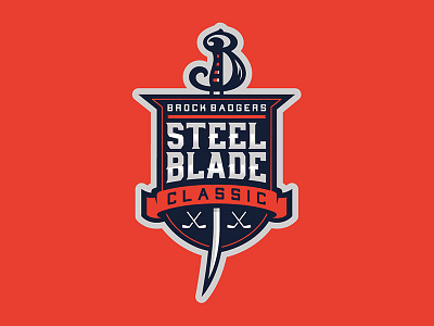 Steel Blade Classic design hockey ice hockey illustration logos sports sports branding typography vector
