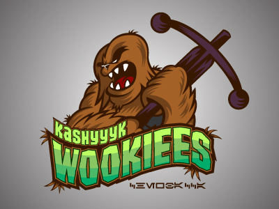 Kashyyyk Wookiees ice hockey illustration logo sports