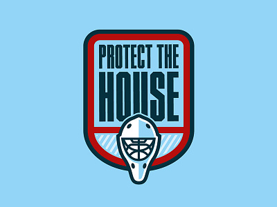 Protect The House goal goalie hockey ice hockey logo design sports sports design