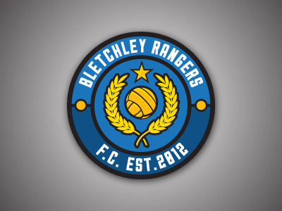 Bletchley Rangers football illustration logo soccer sports vector