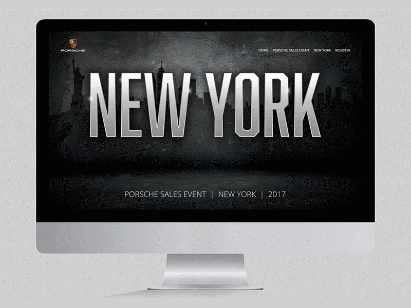 Porsche Sales Event design ui ux website