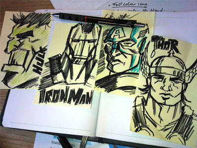 Post-it Avengers