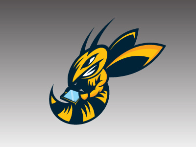 Ipad Wasp illustration logo vector
