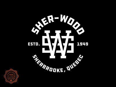 Sher-Wood branding hockey ice hockey logo logos sports sports branding sports logo typography vector