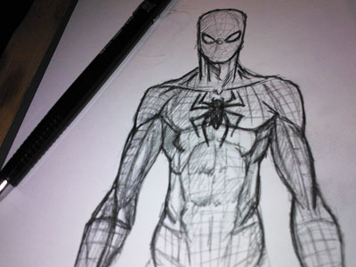Spider Man illustration sketch