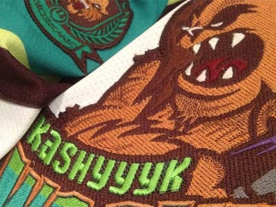 Kashyyyk Wookiees Stitched Logo ice hockey illustration logos sports vector