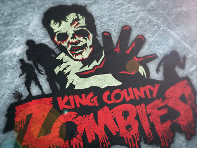 King County Zombies ice hockey illustration logo sports vector