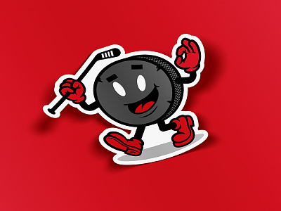 Puck Character hockey ice hockey illustration logo logos sports sports branding sports logo vector