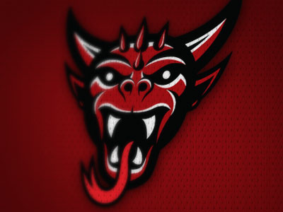 Devils ice hockey illustration logo sports vector