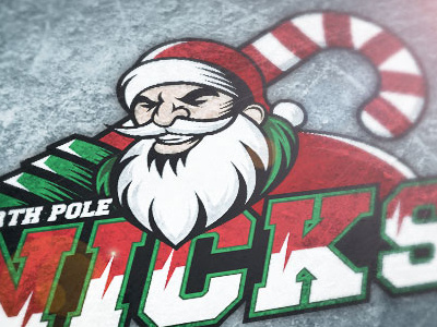 North Pole Nicks ice hockey illustration logo sports vector