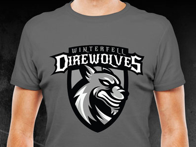 Winterfell Direwolves Tee illustration logo sports vector