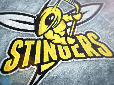 Stingers ice hockey illustration logos sports vector