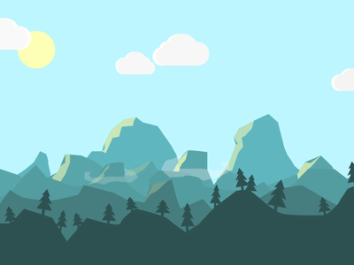 Flat Nature Landscape by Alex Safayan - Dribbble