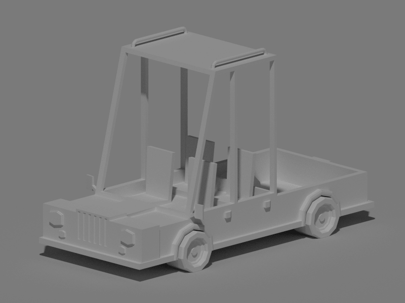 Car WIP 360 3d animation blender car gif isometric low model poly turn wip