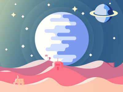 Flat Space Scene (2D)