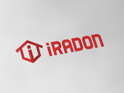 iRadon Logo branding color design home house i icon icon design logo logo design red
