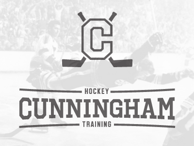 Cunningham Hockey Training Logo branding design hockey icon logo logo design sports twigs