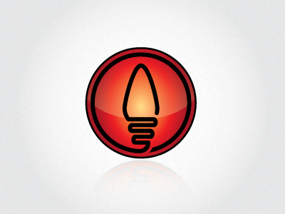 Lightbulb Icon badge bulb christmas circle fire icon light line logo