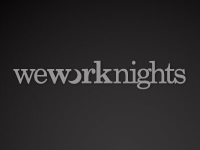 WeWorkNights black logo logo design moon night work