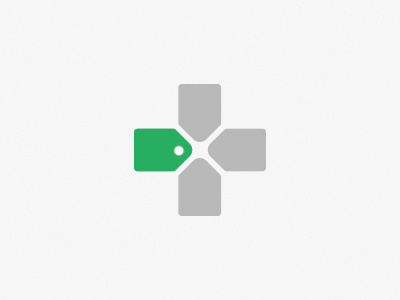 Gamer Shop controller d pad design game gamer green icon logo sale sales tag shop tag