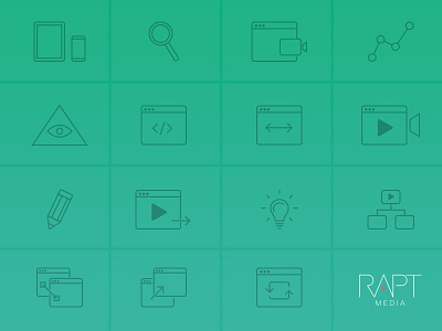 Rapt Media Icons animation design html5 icons interactive play video web website