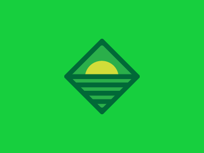 Lawncare Logo eco farm green horizon icon logo logo design stripe sun
