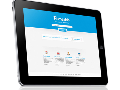 Homeable - First Look app design ipad ui web design website website design