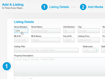 3 Steps - Add a Listing