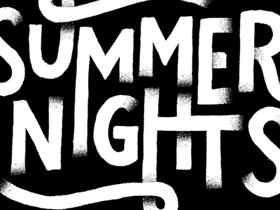 Summer Nights illustration lettering typography