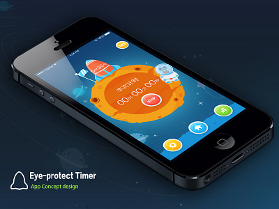 App concept design(Eye-protect timer for children) concept design fun game icon interface ui ux