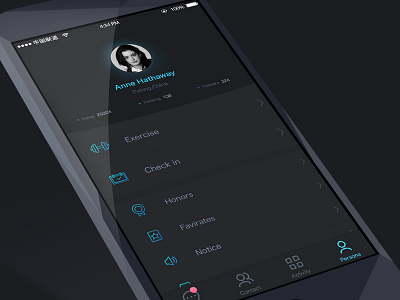 persona page of A app concept design