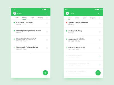 Daily UI job listing daily daily ui design green list ui