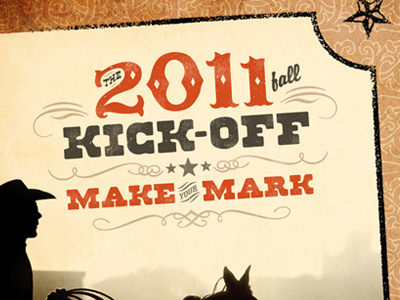 2011 Kick-Off Event: Make Your Mark – Logo event logo typography western wild west