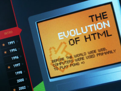 HTML Evolution – Interactive Infographic code html infographic timeline web