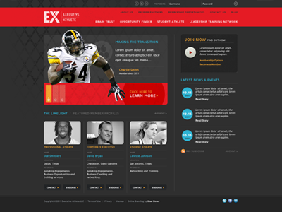 Executive Athlete Website - Homepage B 